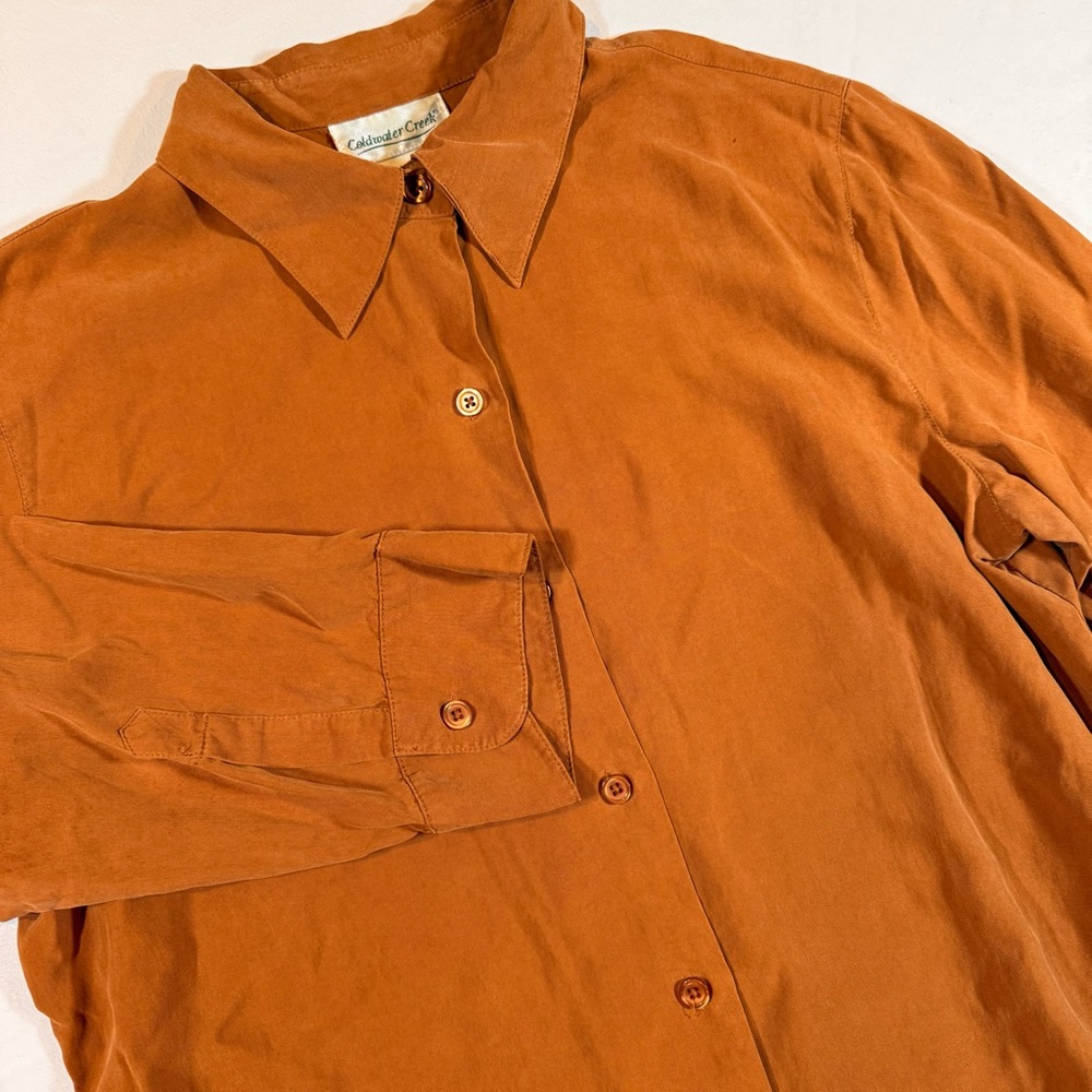 Coldwater Creek Women's‎ Rust Button-Down Shirt